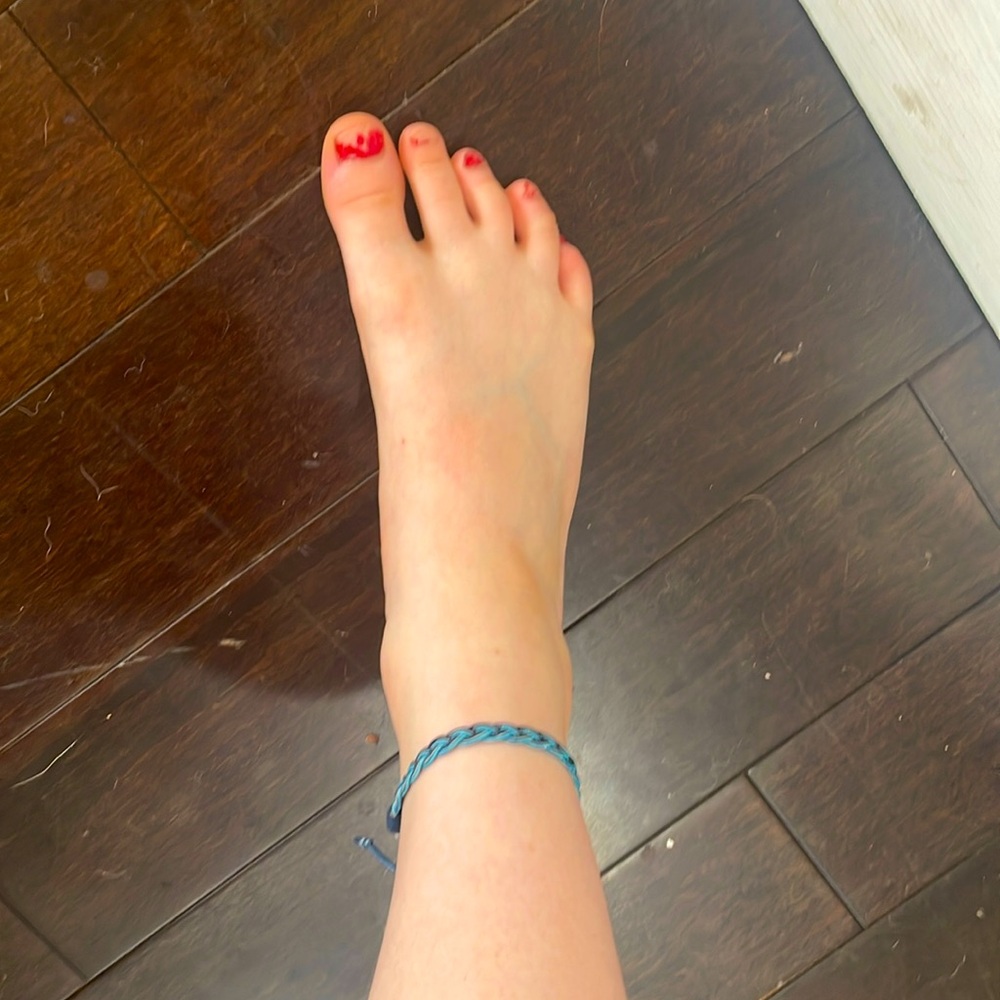 Blue anklet